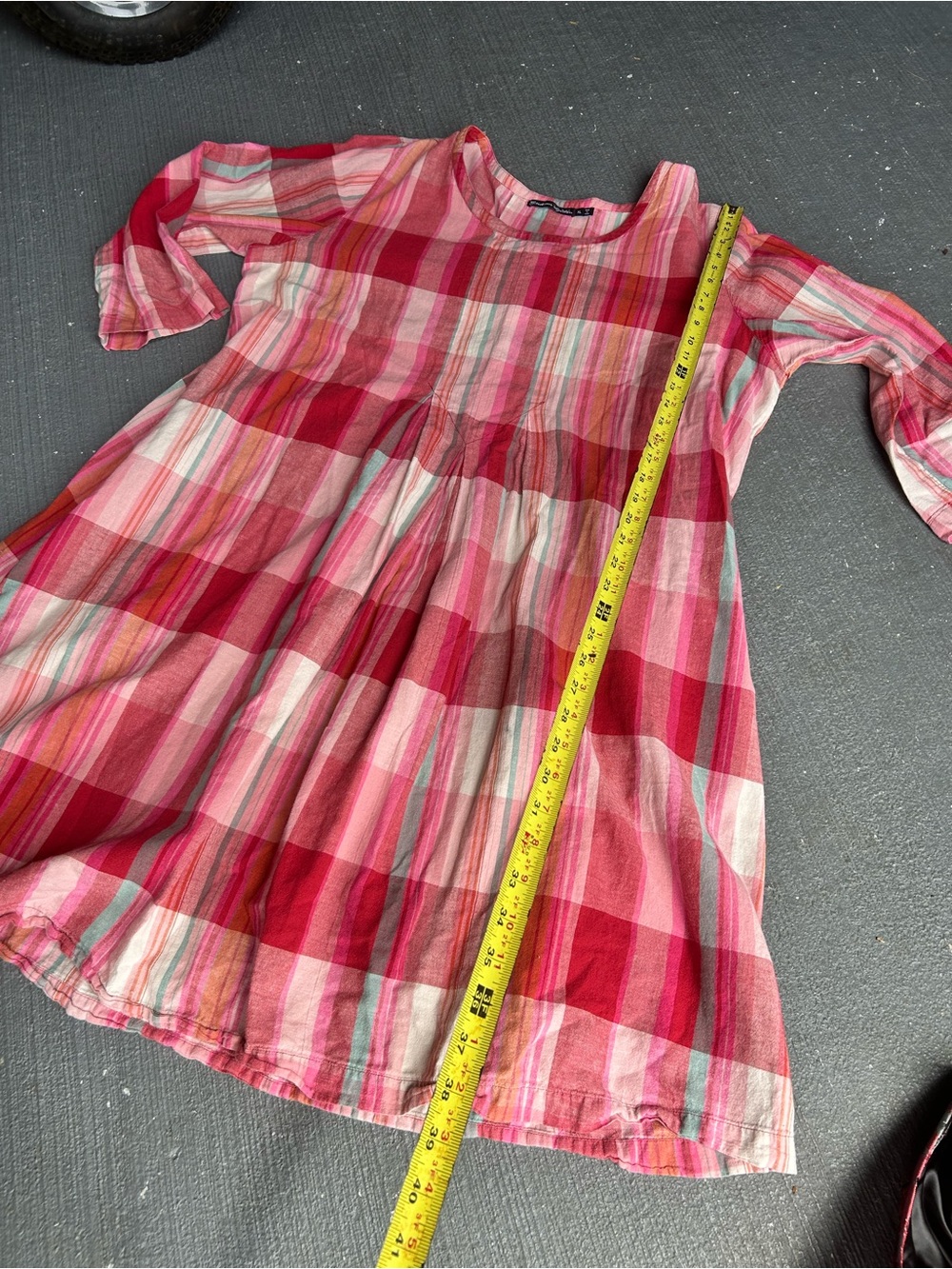 Gudrun Sjoden Pink Plaid Scoop-Neck Tunic Dress - Picture 8 of 10